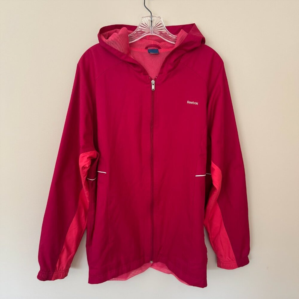 Reebok Pink Lightweight Wind Breaker Jacket 2XL